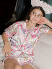 Blended Spirits Disney Magic Silky Pajamas Shorts Set {Multi}