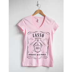 LASSO T-shirt femme v-neck à logo unique LASSO Montréal 2023