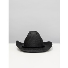 BRIXTON Chapeau de cowboy noir en paille Auston LASSO Montréal x Brixton