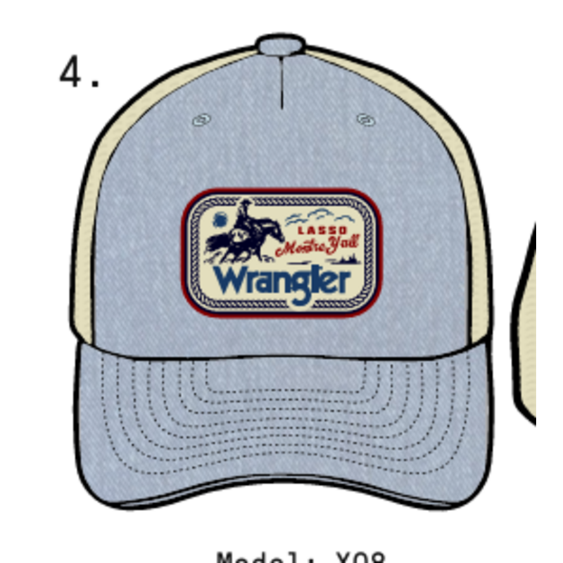 Wrangler Casquette Trucker en Denim Lasso 2026 x Wrangler
