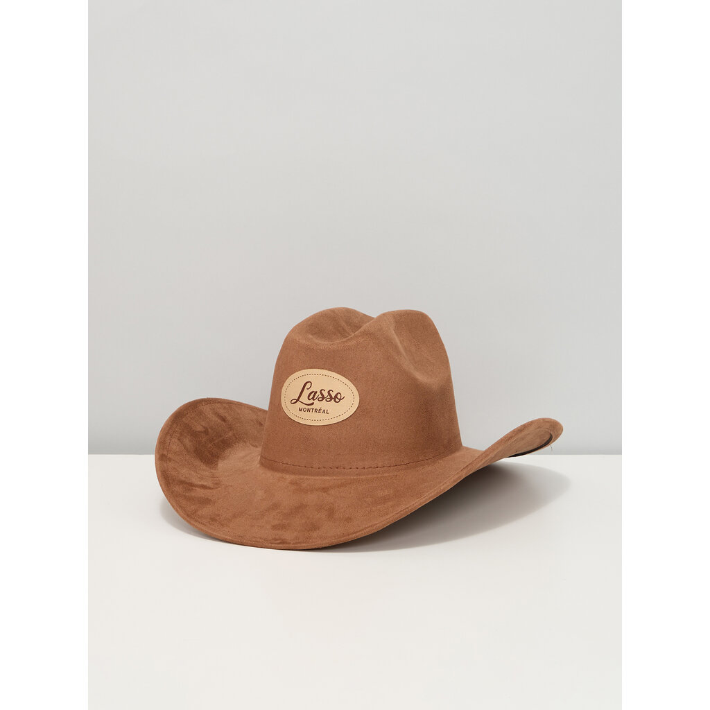 LASSO Chapeau de cowboy avec écusson Lasso Montréal - Brun