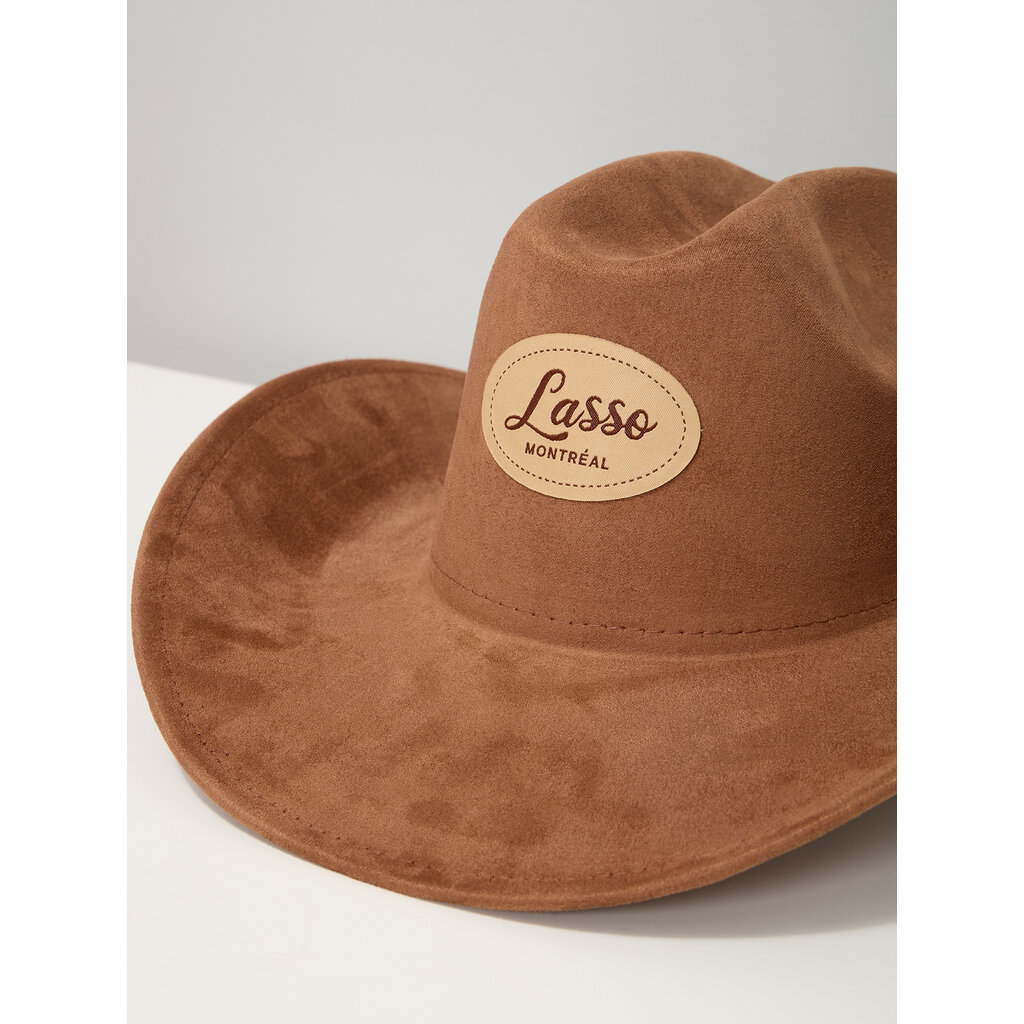 LASSO Chapeau de cowboy avec écusson Lasso Montréal - Brun