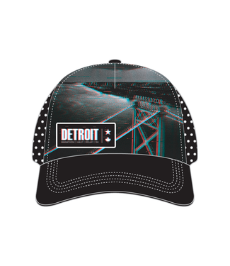 Detroit Marathon Urban Light Blue/Red Headband