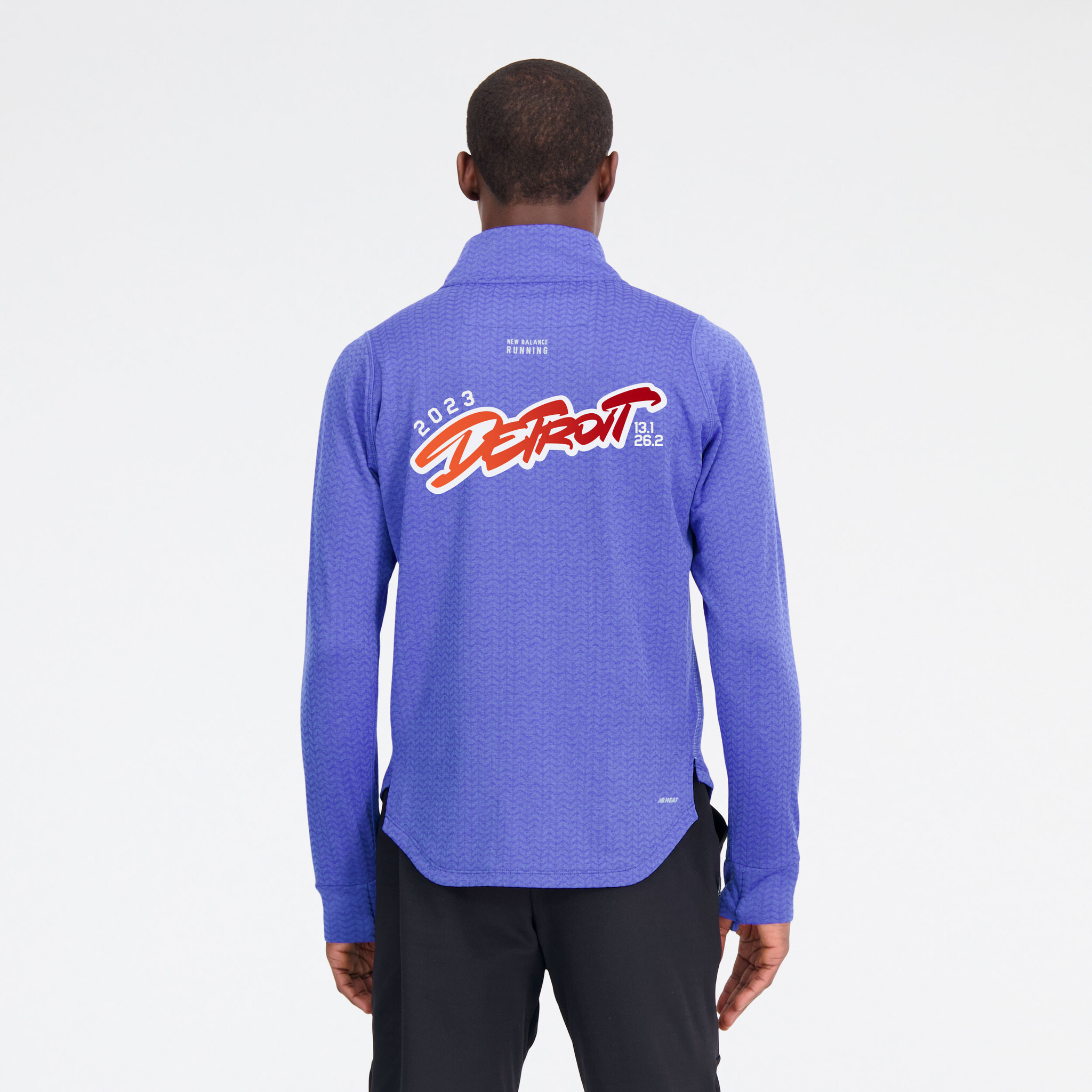 Detroit Marathon Men's 2023 Heat Grid HZ Commemorative Top Running Lab