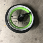 12" Children's Bicycle Rear Wheel and Tire (Green)