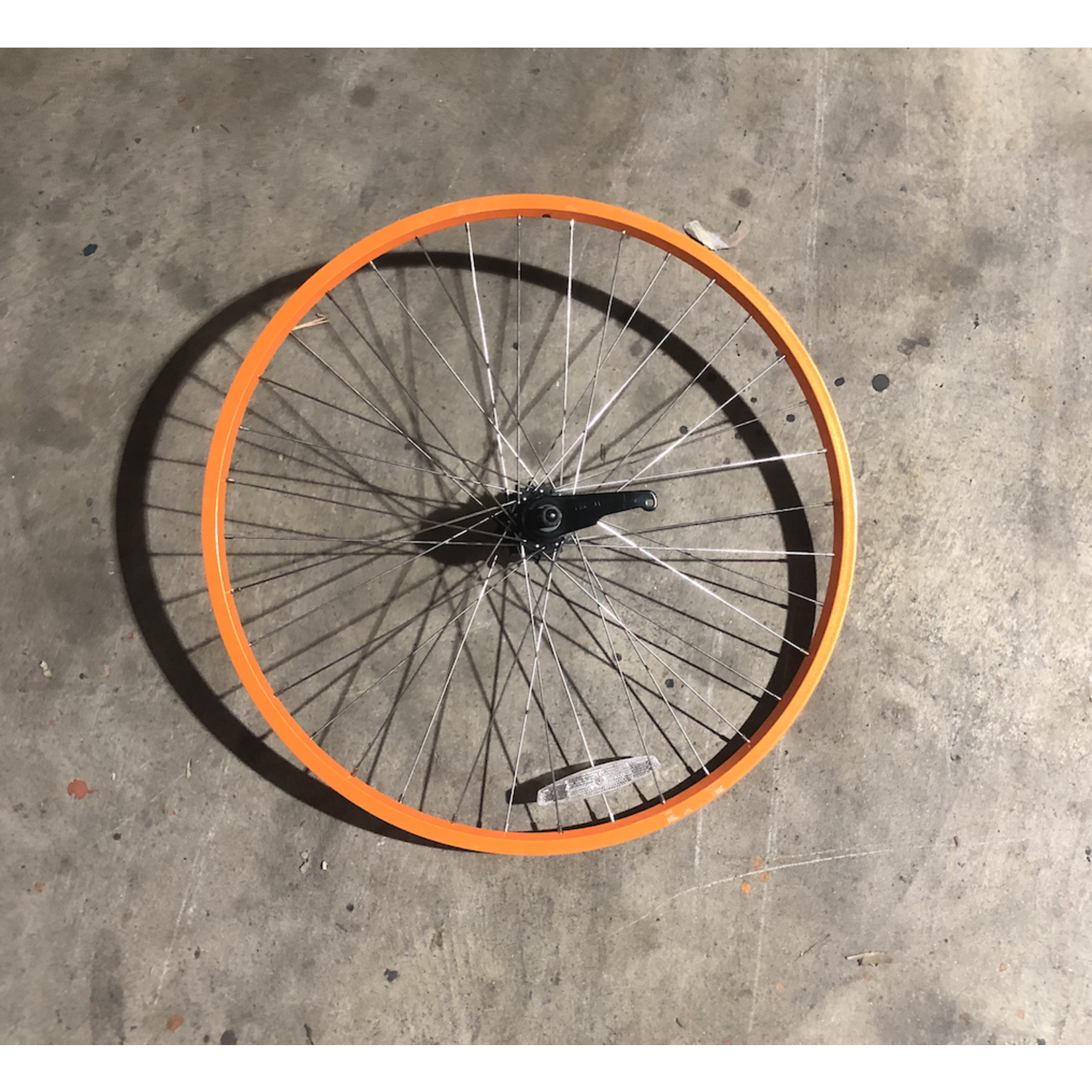 26" Rear Bicycle Wheel / Aluminum / Coaster Brake (Orange)