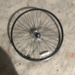 26" Rear Bicycle Wheel / Aluminum / Freewheel (Black)