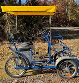 Used TecnoArt Single Bench Surrey Bike (Blue & Yellow)