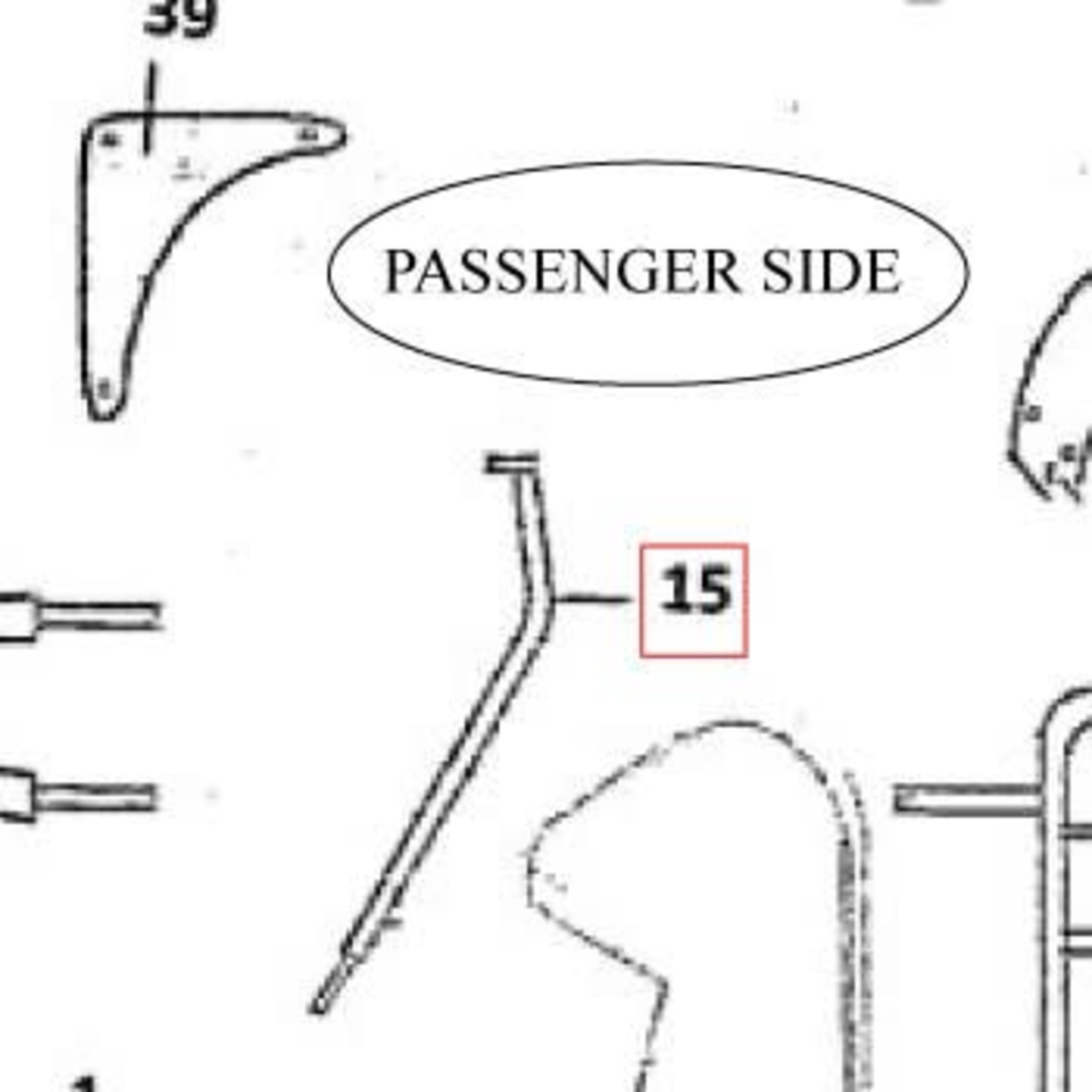 NewTecnoArt Rear Brace Support Section Frame, Passenger Side
