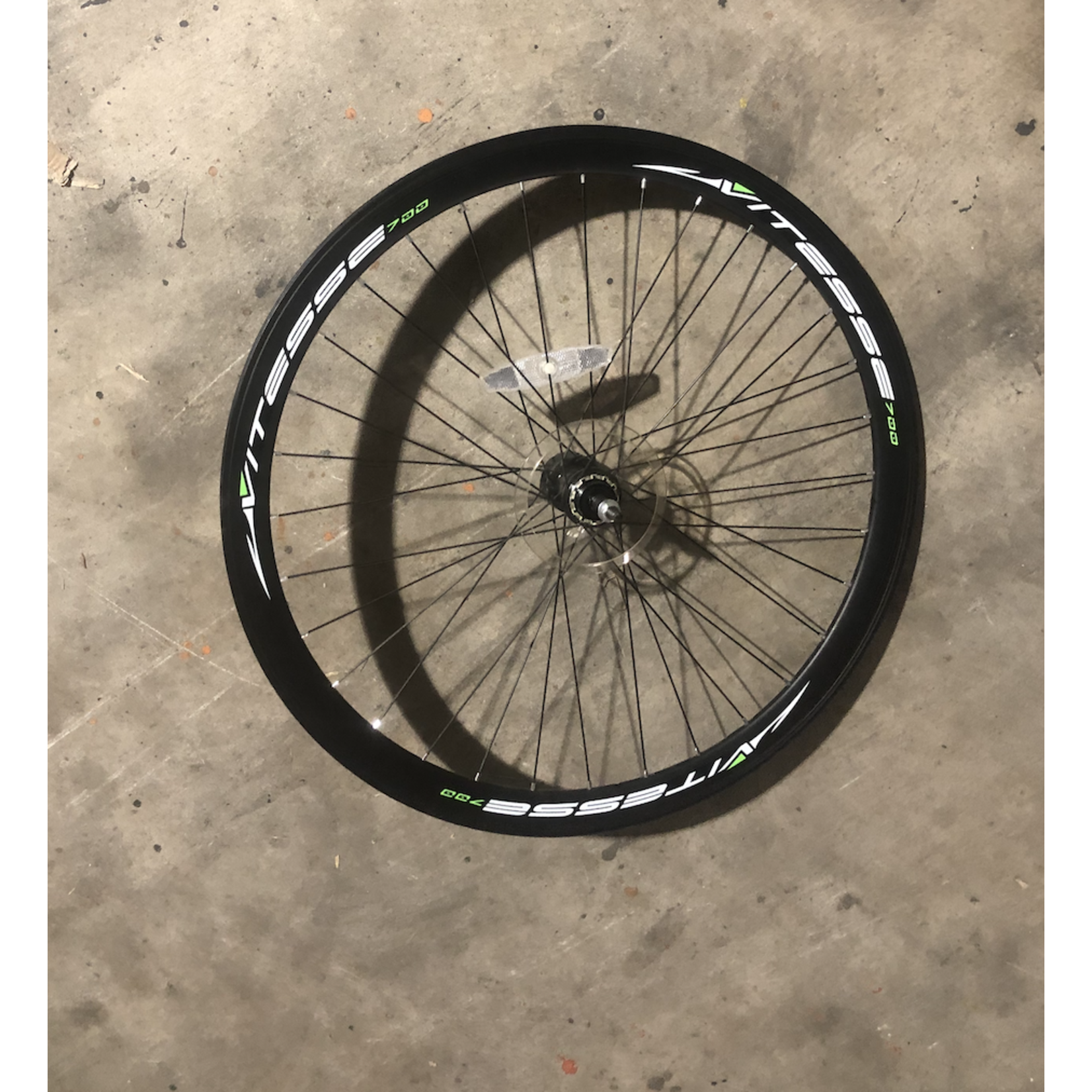 Vitesse 700c Rear Bicycle Wheel / Freewheel (Black/Green)
