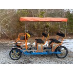 Used NewTecnoArt Selene Bus Surrey Bike (Orange/Yellow/Blue w/ Red Top)