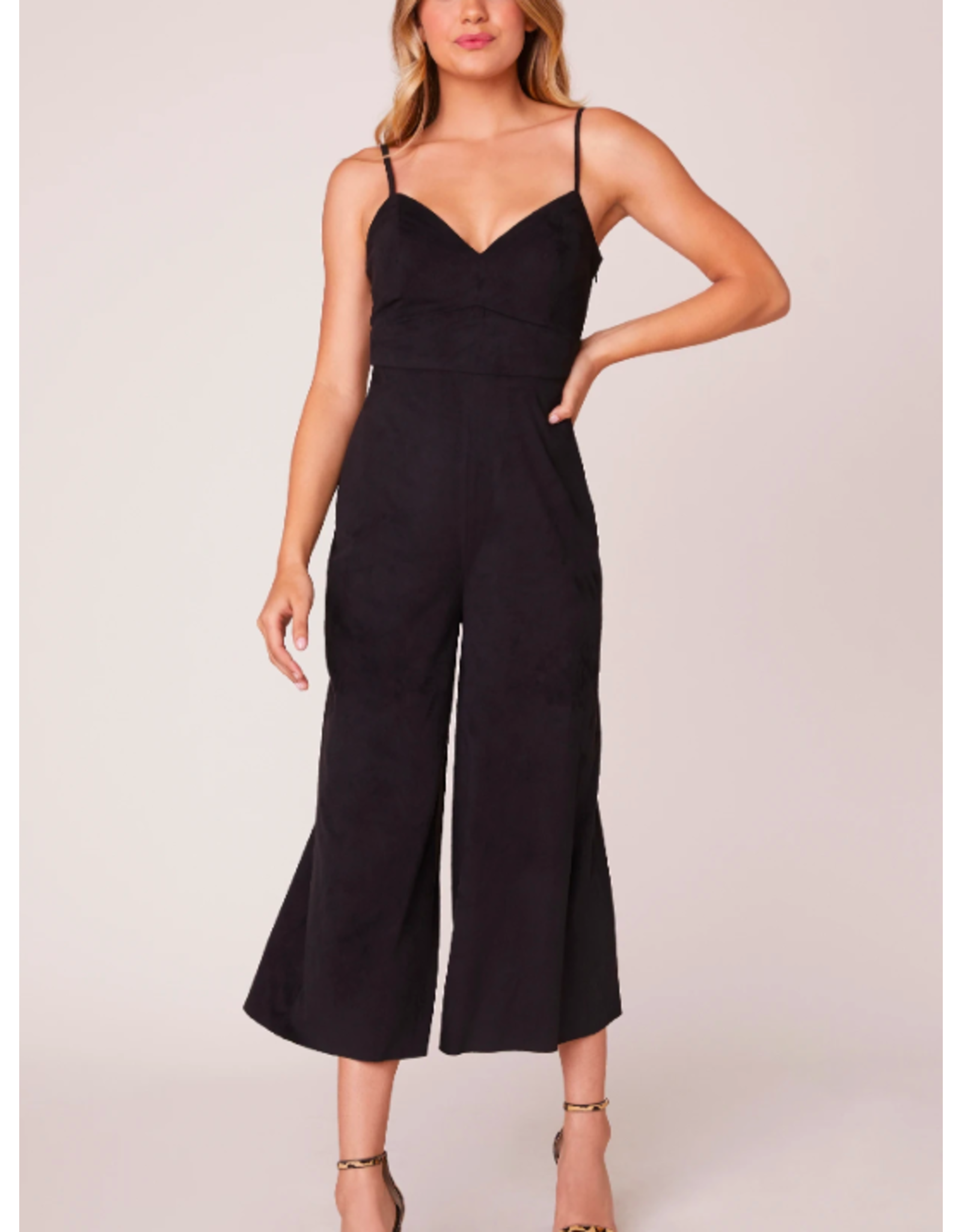 black suede jumpsuit