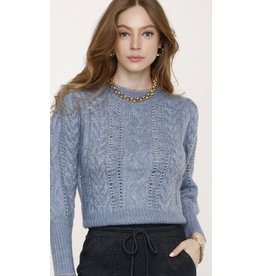 CABLE KNIT CLAIRE SWEATER