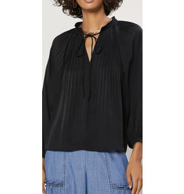 3Q SLV PLEATED TOP