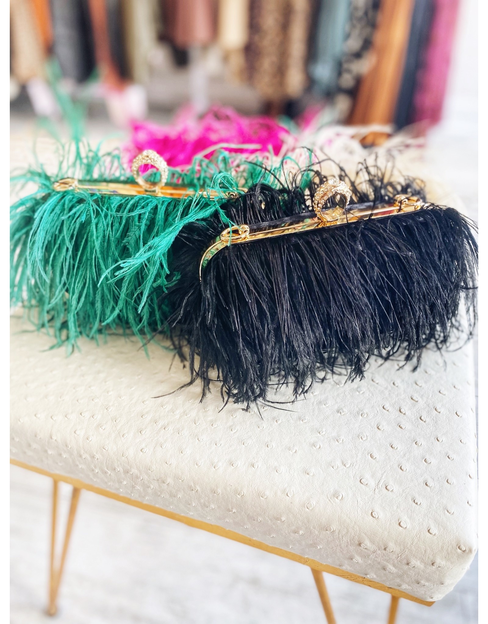 Feather Evening Clutch