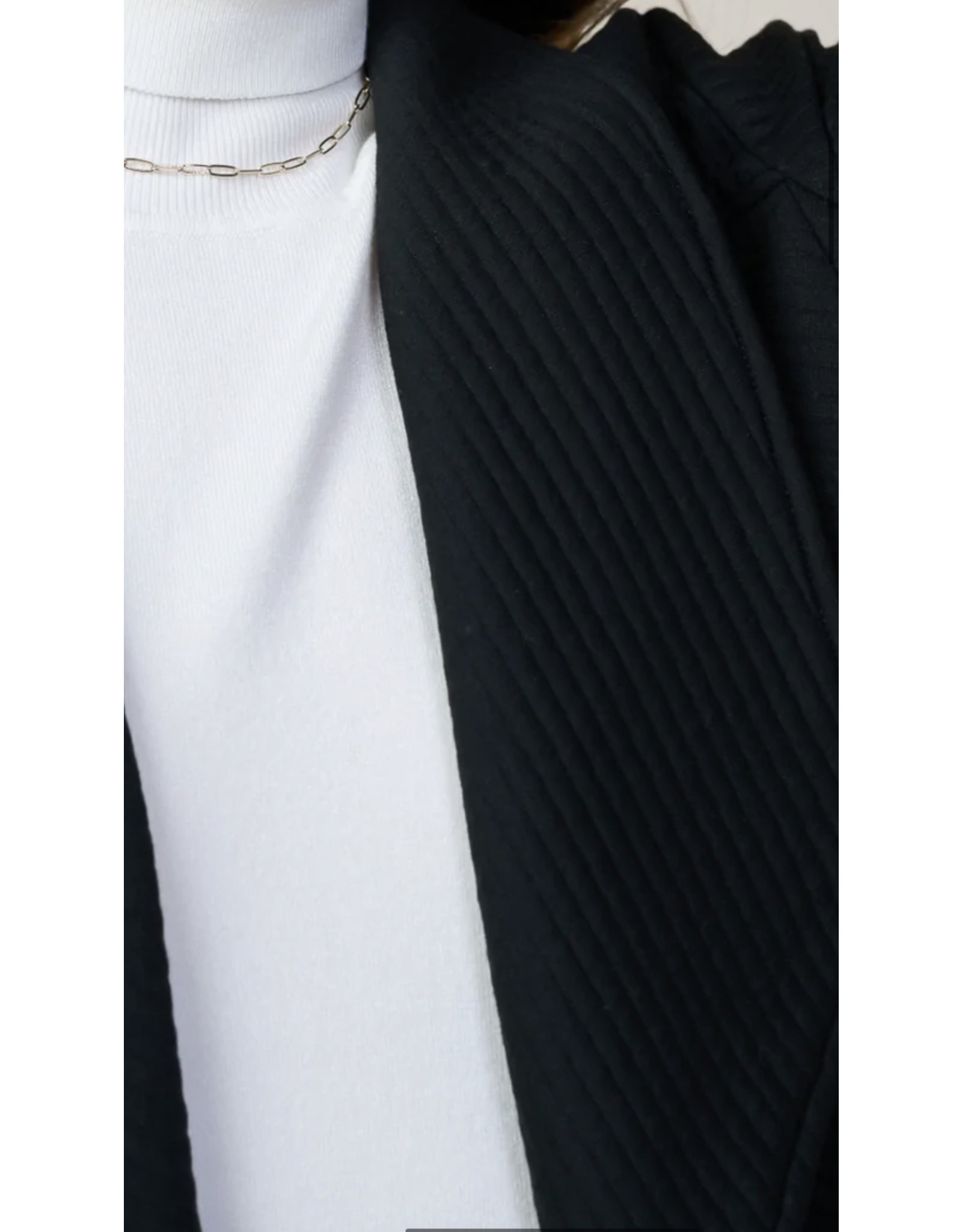 OPEN FRONT KNIT CARDIGAN