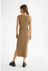 RIBBED TIE FRONT DRESS