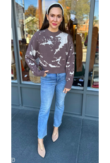 CARRARA MARBLE PRINT SWEATER