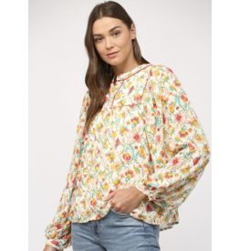 TAPERED YOKE BOHO BLOUSE