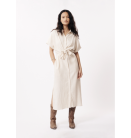 ALIENOR SSLV BUTTON MIDI DRESS