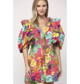 TROPICAL PRINT DRESS