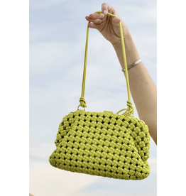 LARGE BRAIDED WEAVE WOVEN  PURSE
