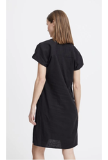 SSLV VNECK LINEN DRESS