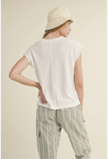 LIGHT WEIGHT T SHIRT W/ SLEEVE DETAIL