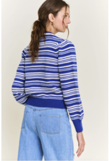 IN THE BEGINNING STRIPED CARDIGAN W/ BOW DETAIL