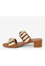 EMBELLISHED DOUBLE STRAP SUEDE SANDAL