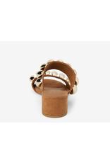 EMBELLISHED DOUBLE STRAP SUEDE SANDAL
