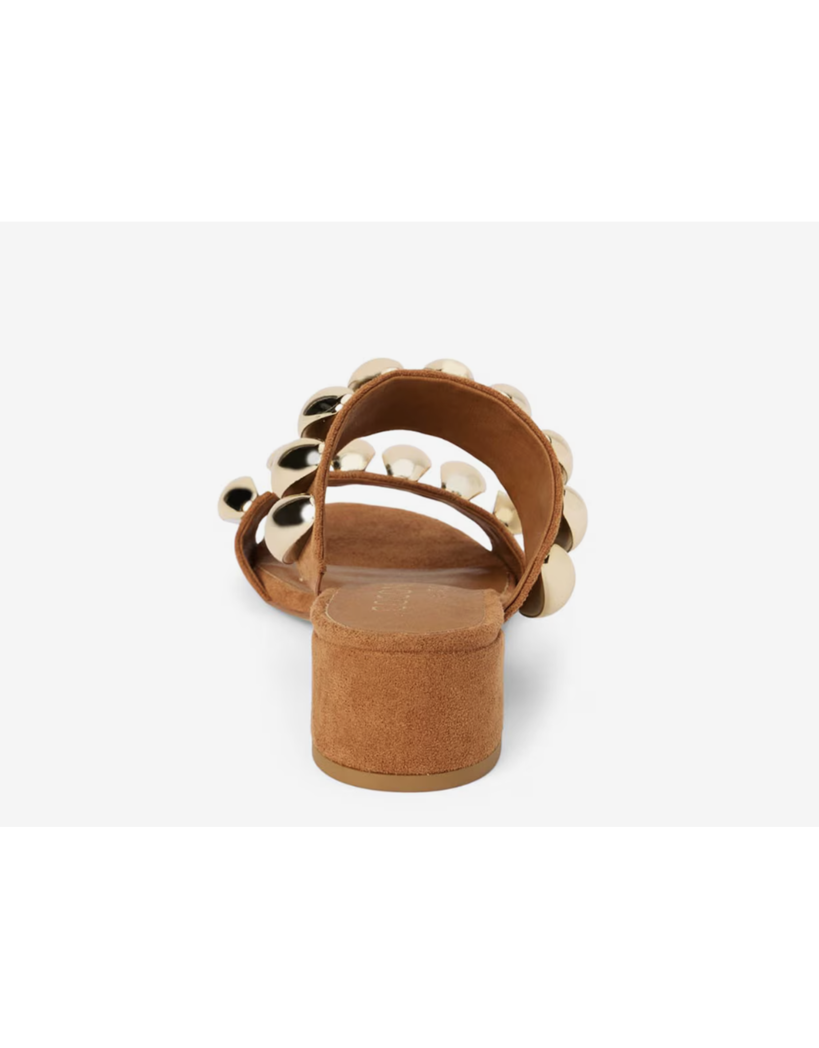 EMBELLISHED DOUBLE STRAP SUEDE SANDAL