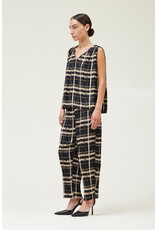 ACCORDIAN PLEAT SLEEVELESS PRINT TOP