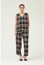 ACCORDIAN PLEAT SLEEVELESS PRINT TOP