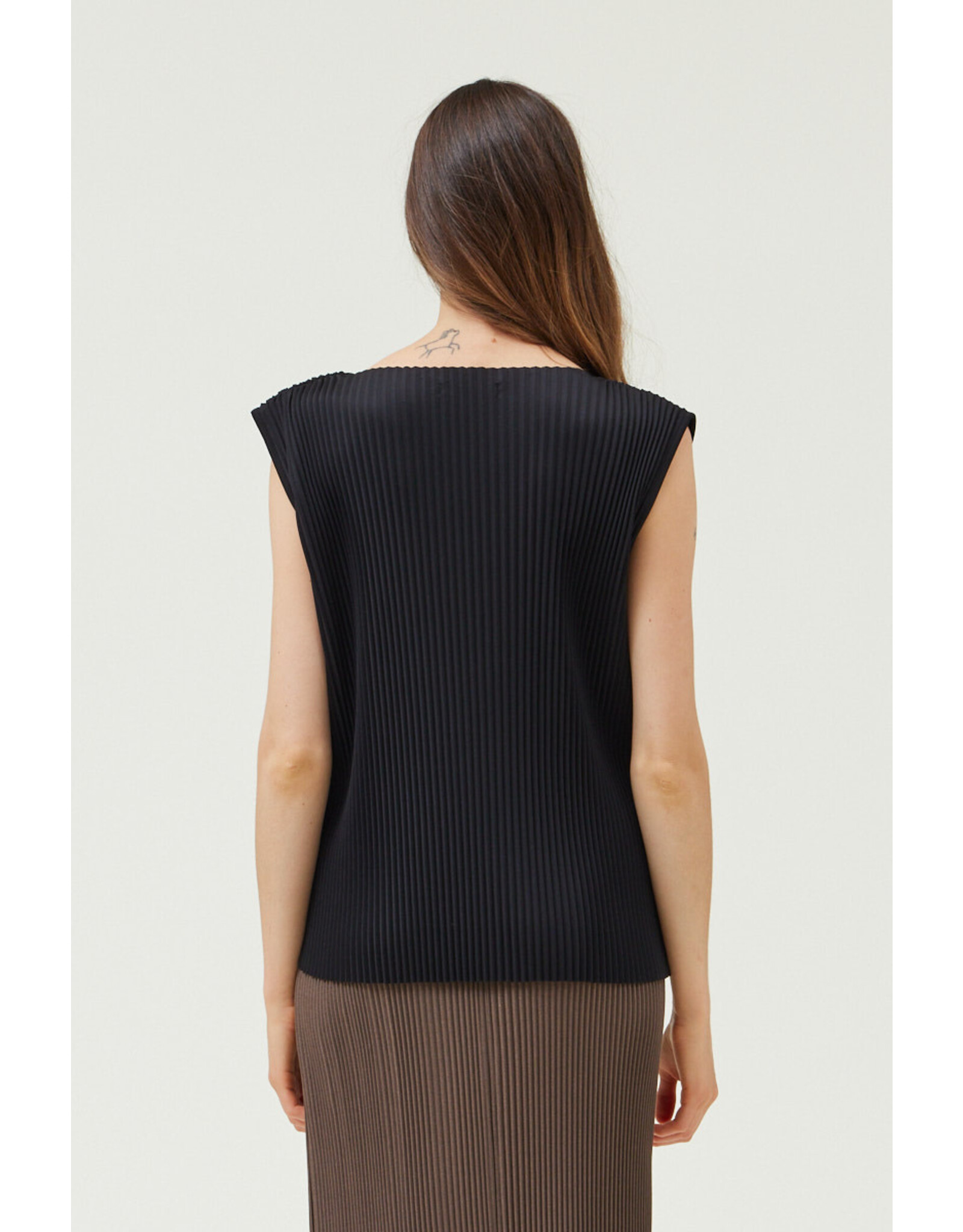 ACCORDIAN PLEAT SLEEVELESS TOP
