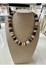 HEISHI NECKLACE WITH HAMMERED BALL