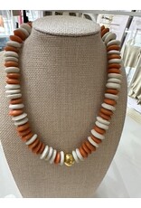 HEISHI NECKLACE WITH HAMMERED BALL