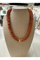 HEISHI NECKLACE WITH HAMMERED BALL