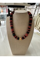 HEISHI NECKLACE WITH HAMMERED BALL