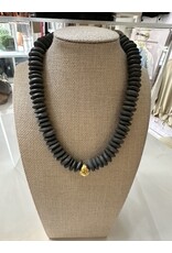 HEISHI NECKLACE WITH HAMMERED BALL