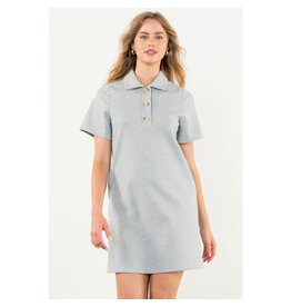 KNIT POLO MINI DRESS