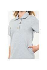 KNIT POLO MINI DRESS