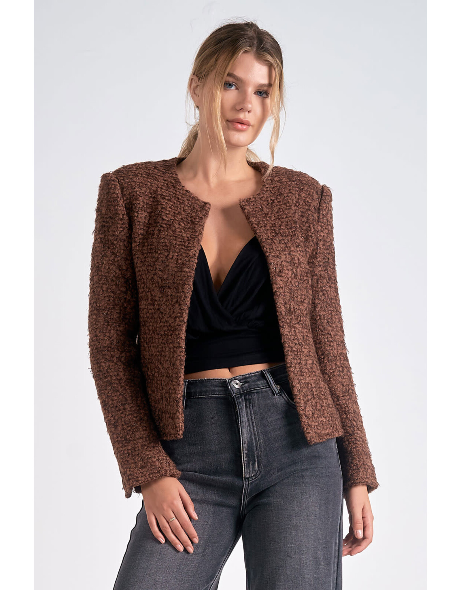STRUCTURED TWEED JACKET