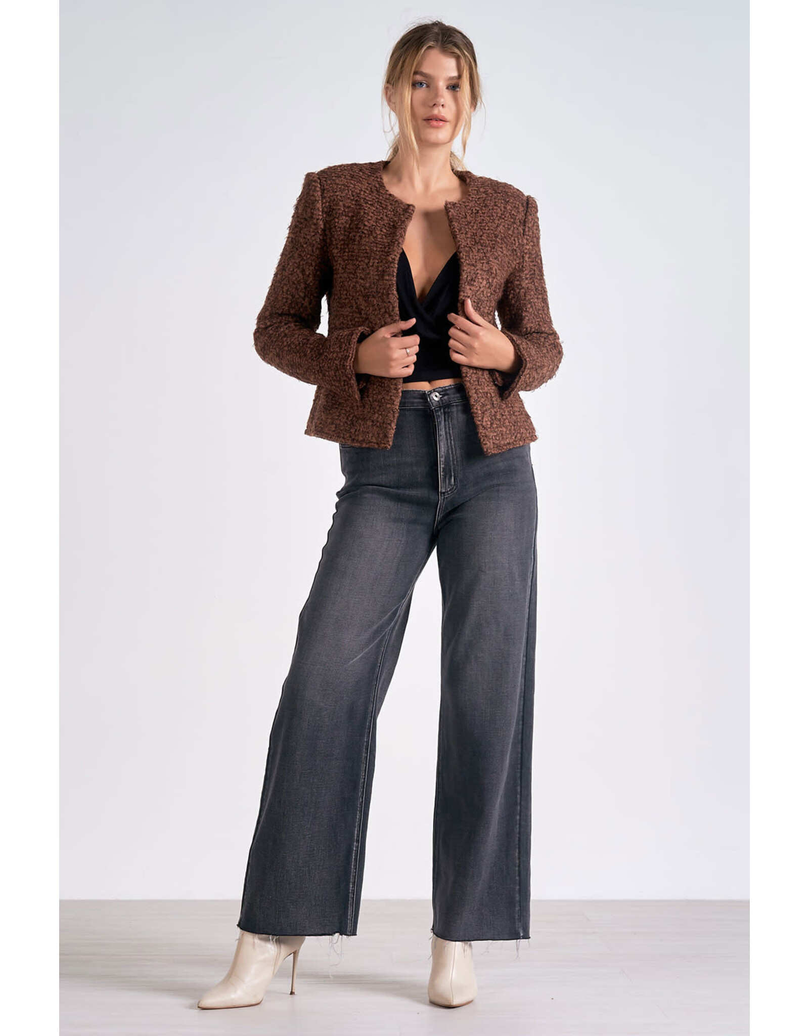 STRUCTURED TWEED JACKET