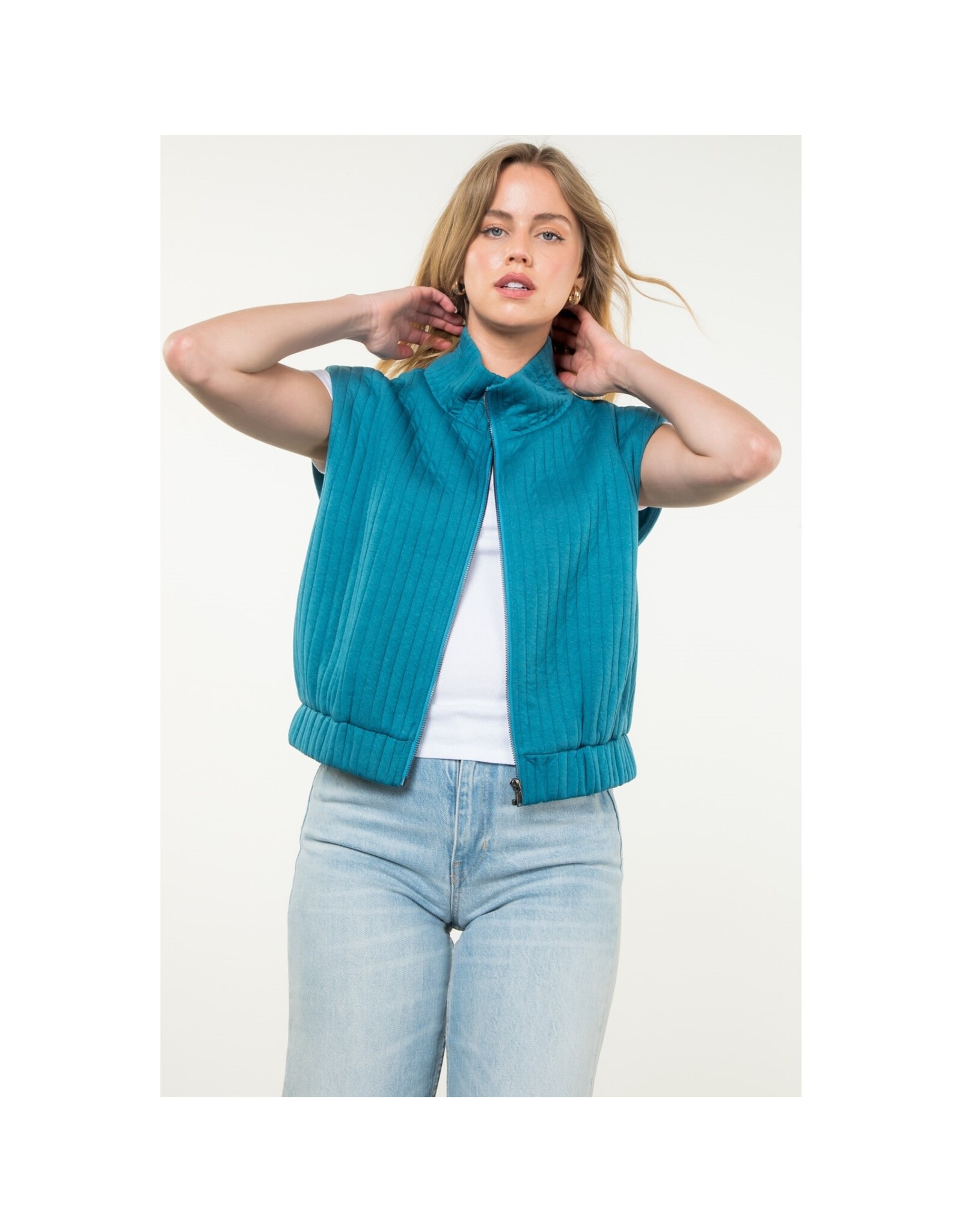 QUILTED ZIP UP VEST
