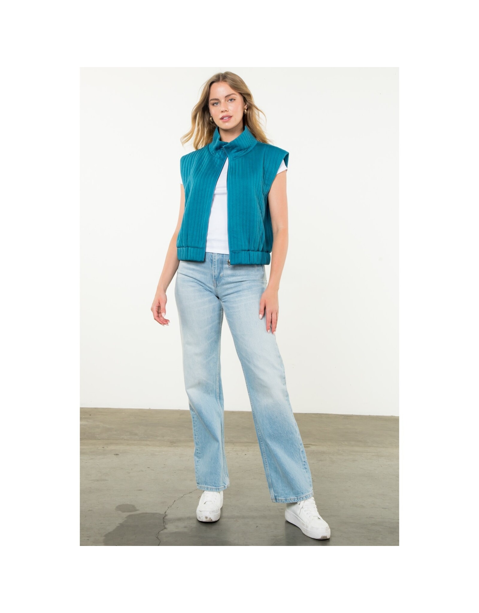 QUILTED ZIP UP VEST