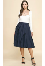 BUBBLE HEM KNEE LENGTH SKIRT