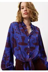 FALL FLORAL TIE FRONT BLOUSE