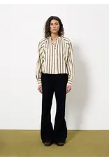 FALL STRIPE BUTTON UP BLOUSE