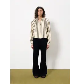 FALL STRIPE BUTTON UP BLOUSE